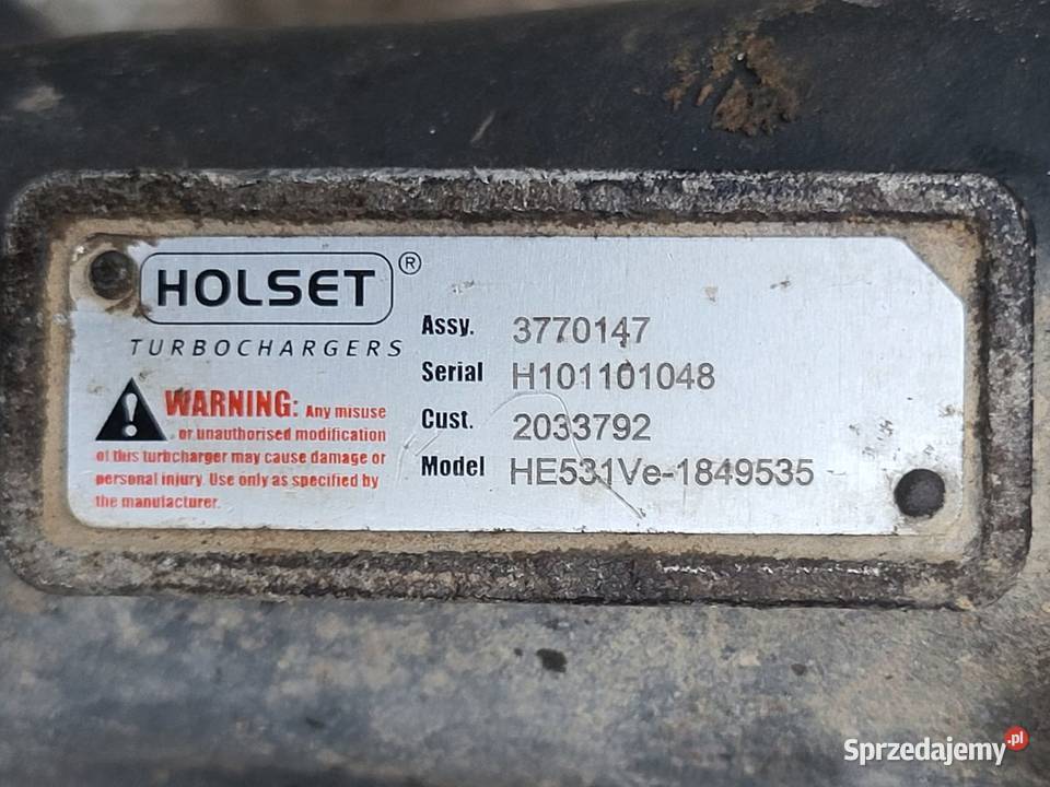 TURBOSPREZARKA SCANIA 3770147 TURBINA HOLSET VTG świętokrzyskie Zawichost