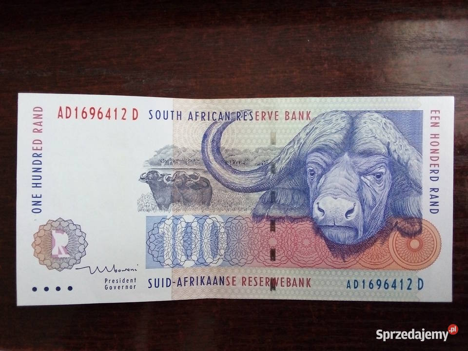 Banknot 100 randów RPA mazowieckie Płońsk