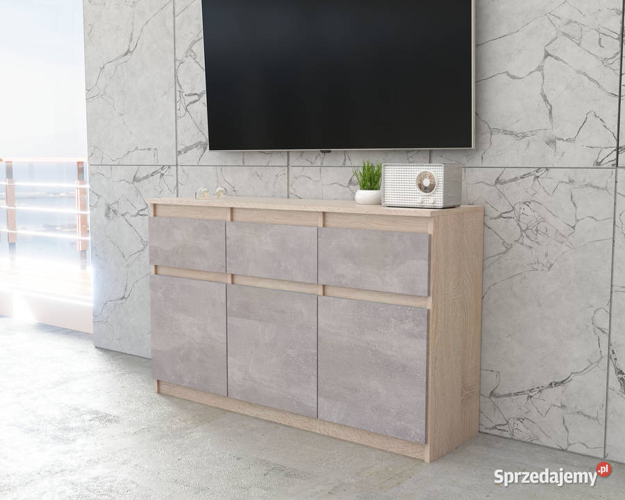 Komoda Wysoka Z 3 Szufladami Duża Szafka Rtv 120 Elbląg sprzedam