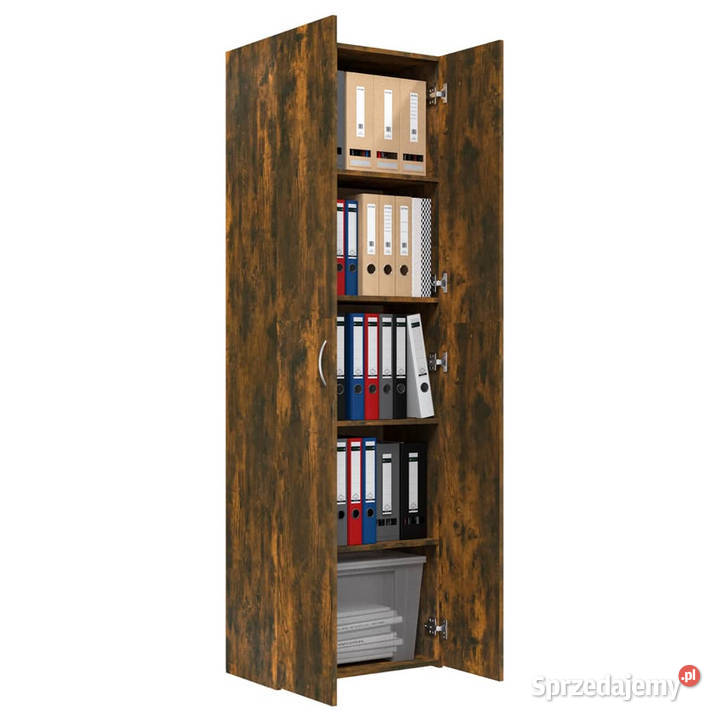 Szafa biurowa przydymiony dąb 60x32x190 WM815279 Szafy i garderoby Warszawa