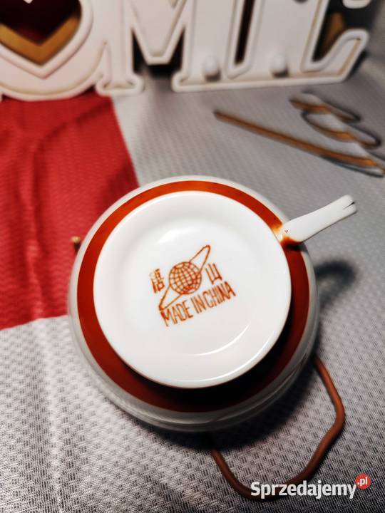 Filiżanka Porcelanowa z talerzykami Vintage dolnośląskie Wrocław