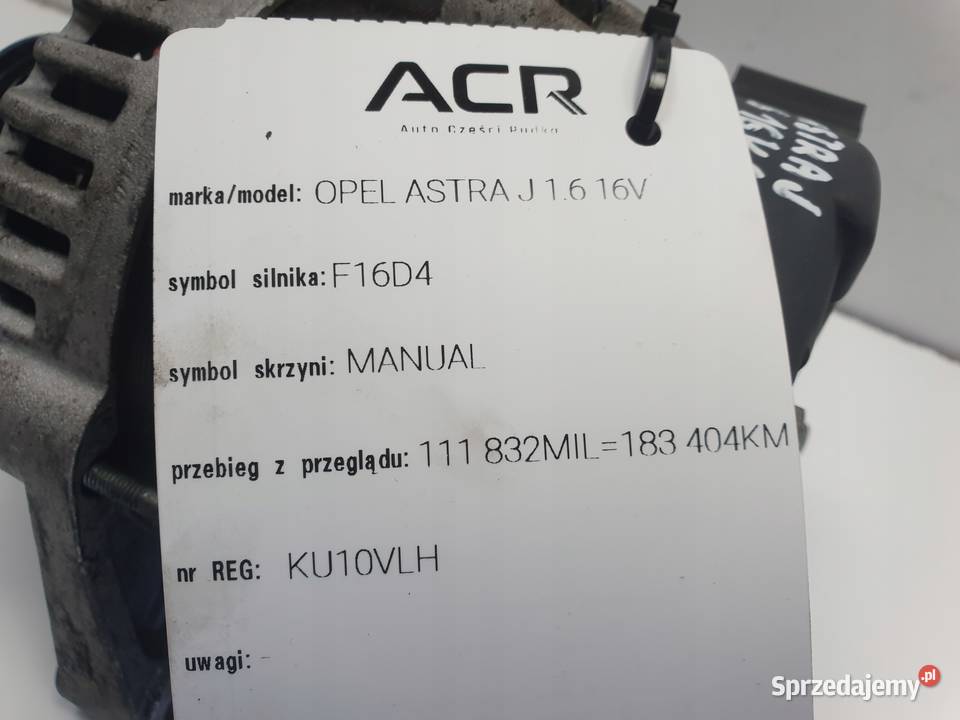 Opel Astra IV J 16 16V ALTERNATOR Janów