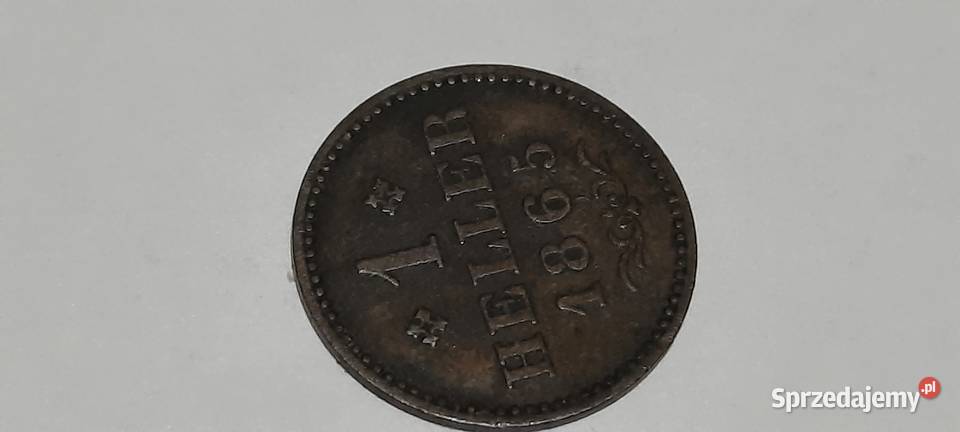 moneta Frankfurt 1 halerz 1865 Numizmatyka Warszawa