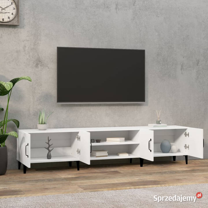 Szafka pod TV biała 180x315x40 materiał Meble