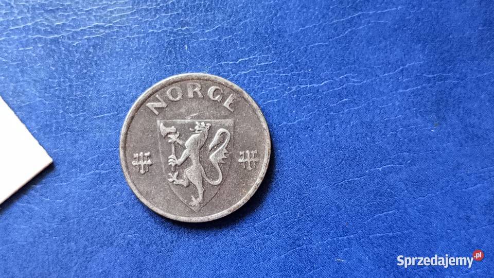 Stare monety 5 ore 1944 żelazo Norwegia Lesko