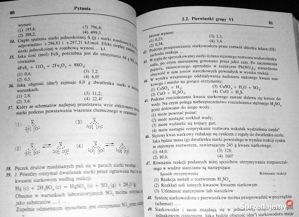 Sprawdż czy znasz chemię Testy egzaminacyjne W Rok wydania 1992 Chełm sprzedam