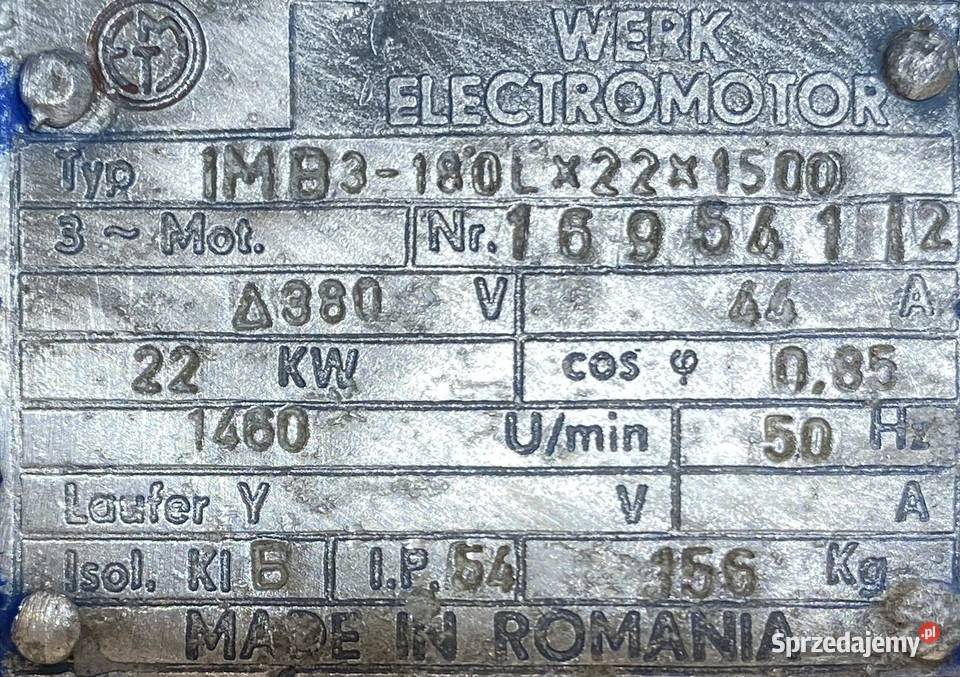 silnik elektryczny 22kW 1460obr 3fazowy Pigża sprzedam