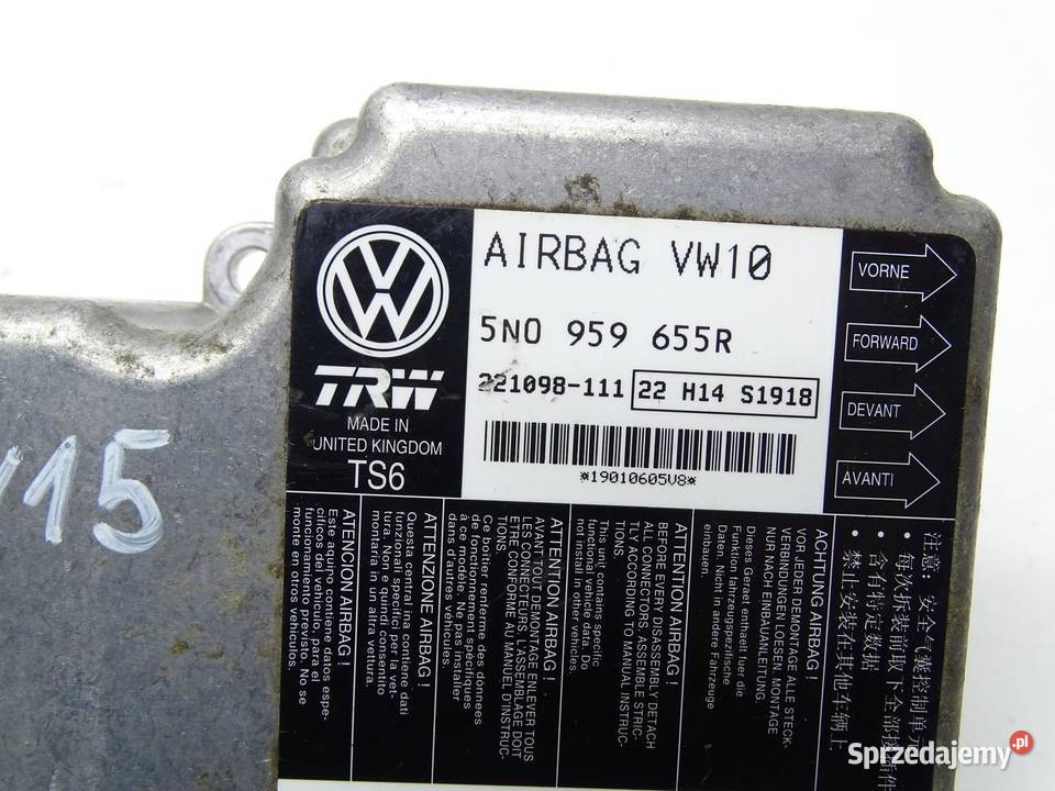 MODUŁ SENSOR AIRBAG 5N0959655R VW PASSAT B7 CC sprzedam