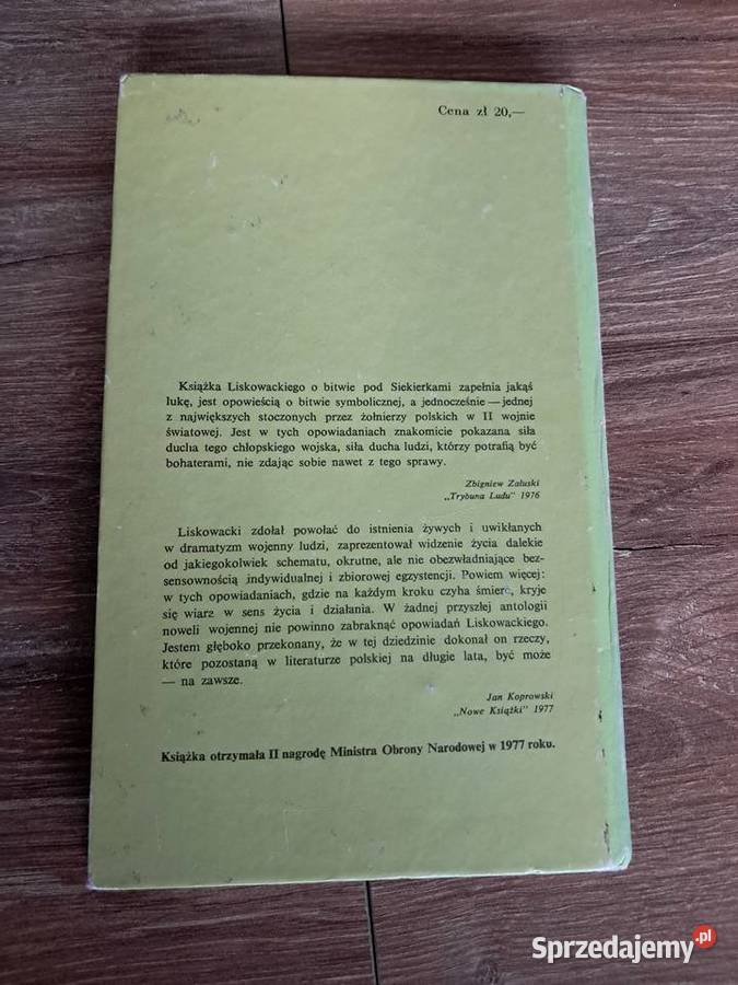 książka z 1979r z dedykacją ballady okrutne stan Sandomierz