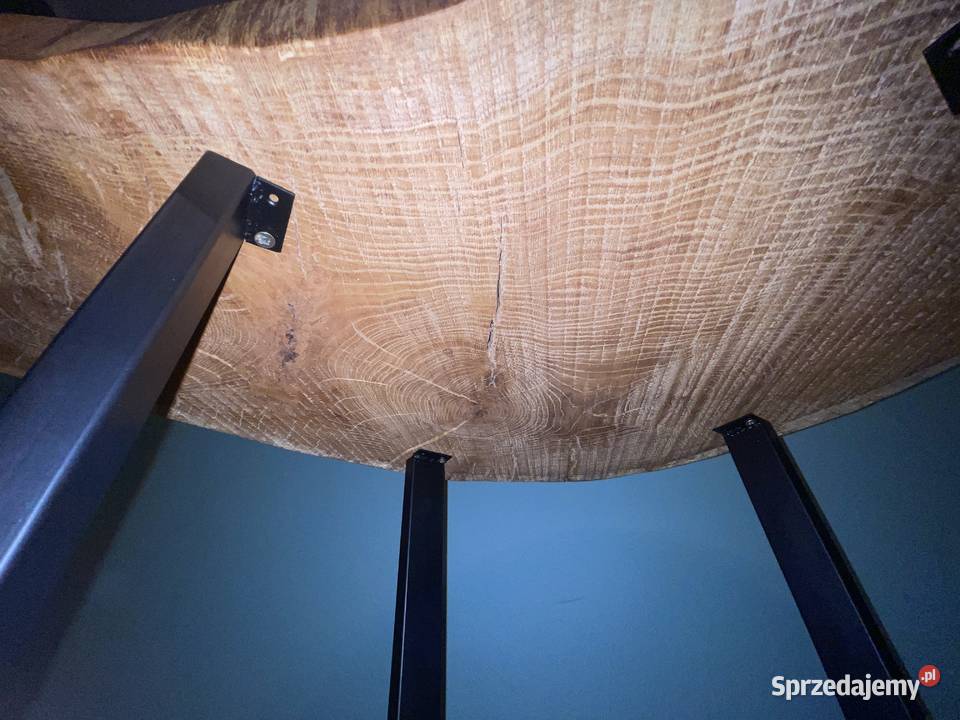 Stolik kawowy dębowy LOFT 80cm Krosno