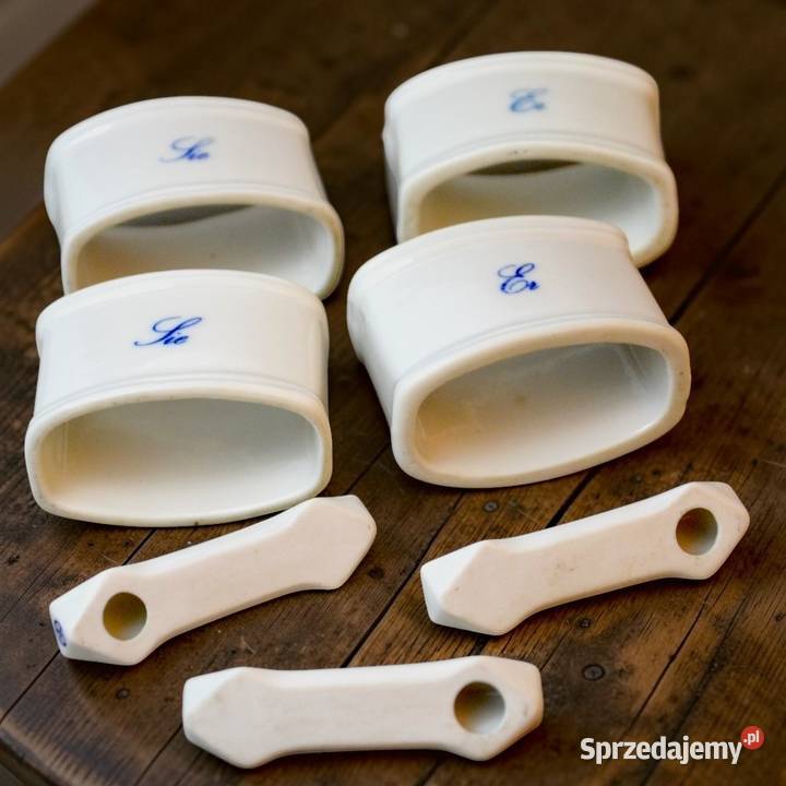 WYPRZEDAŻ Porcelanowe serwetniki do kolekcji 3 mazowieckie Pomiechówek