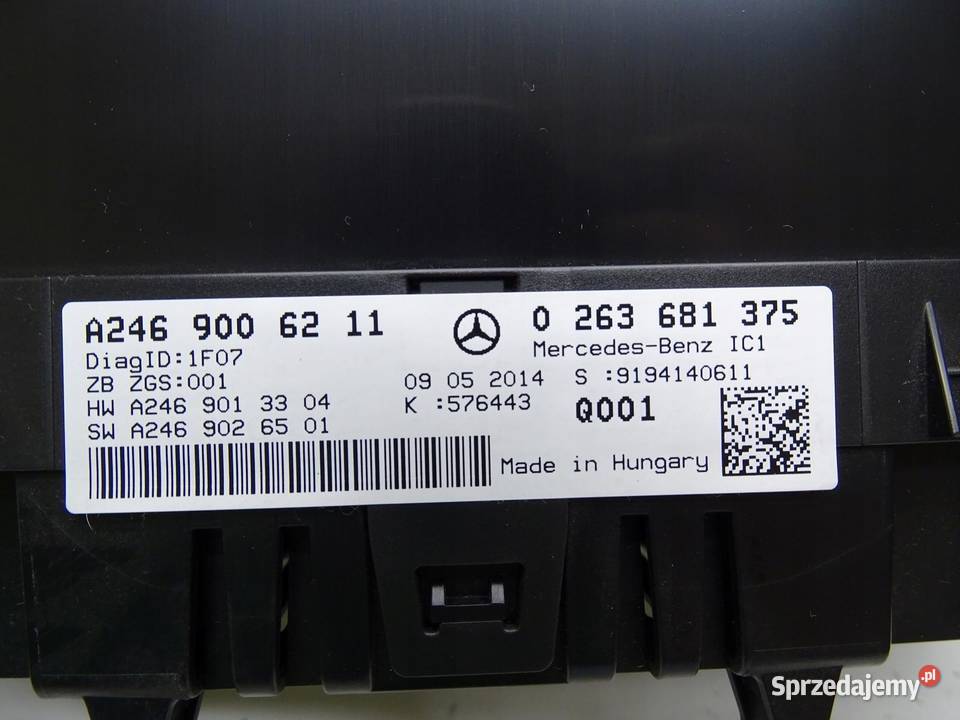 LICZNIK ZEGARY MERCEDES BKLASA W246 18 CDI 14R osobowe małopolskie sprzedam