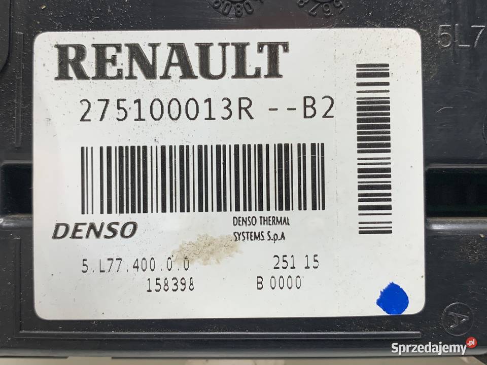 PANEL STEROWANIA NAWIEWU RENAULT MASTER III osobowe