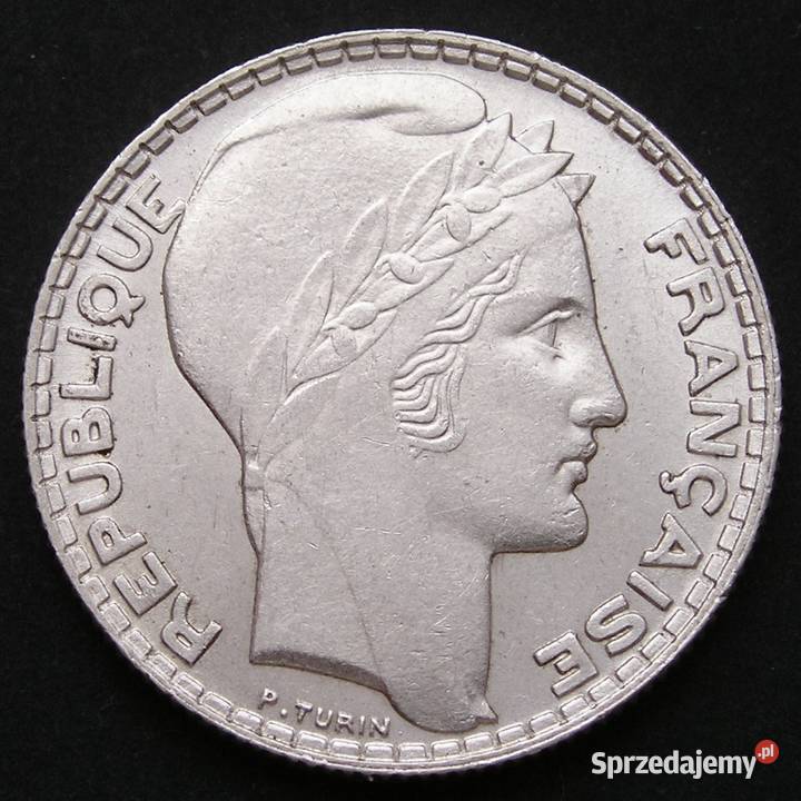 FRANCJA 10 FRANKÓW 1932 SREBRO Łódź
