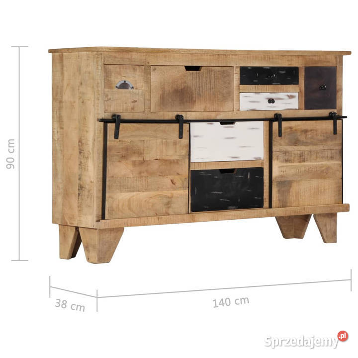 Szafka 140x38x90 lite drewno mango WM249874 mazowieckie Warszawa