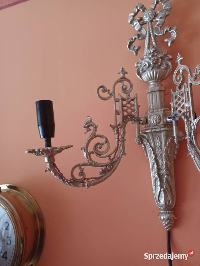 Piękny stary mosiężny kinkiet wielkopolskie Poznań sprzedam