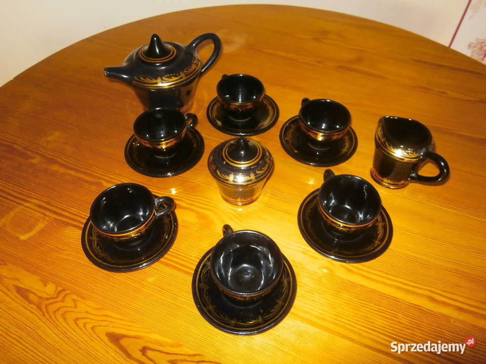 Serwis kawowy sygnowany 9 ładny stan PRL Łódź