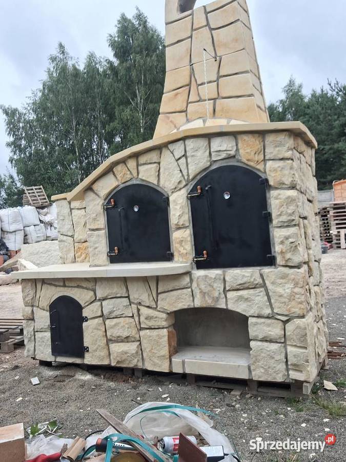 Grill z wędzarnią, szamot