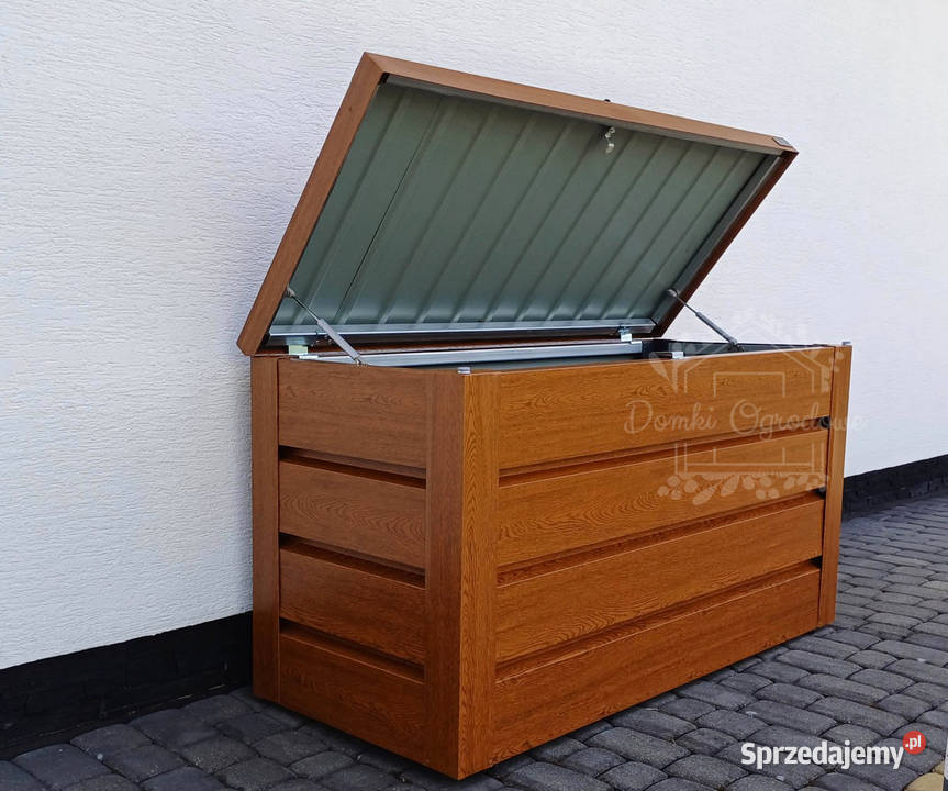 Skrzynia ogrodowa metalowa kufer 150x60x70 złoty Dom i Ogród śląskie Mysłowice