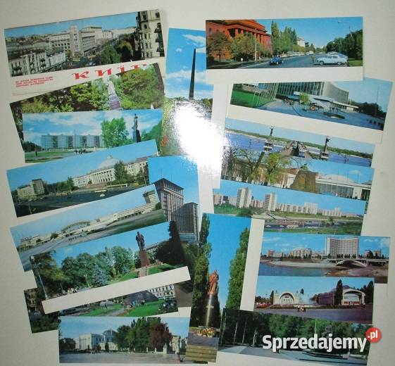 Kartki pocztówki Kijów 1974r bez obiegu Łódź