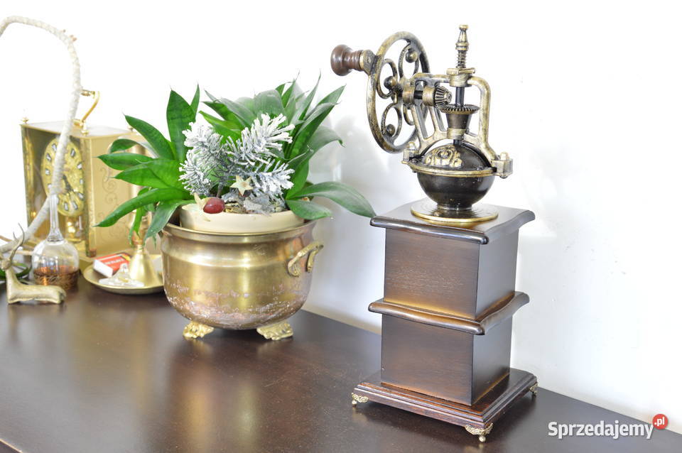 piękny drewniany MŁYNEK do kawy piętrowy śląskie Jastrzębie-Zdrój