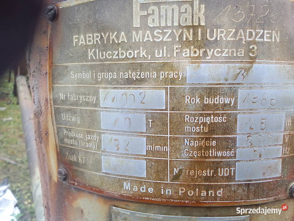 Suwnica bramowa 10 ton Tarnów