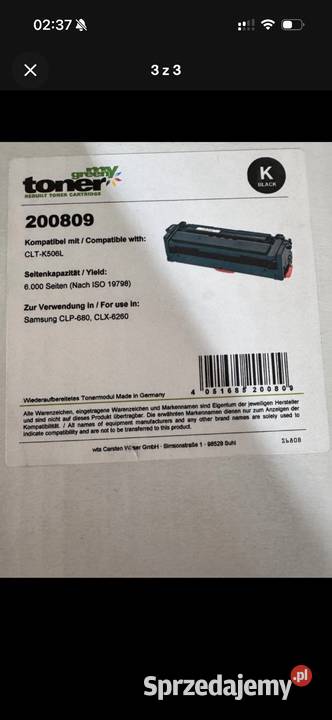 Toner My Green CLTK506L Black 6000 stron nowy Gogolin