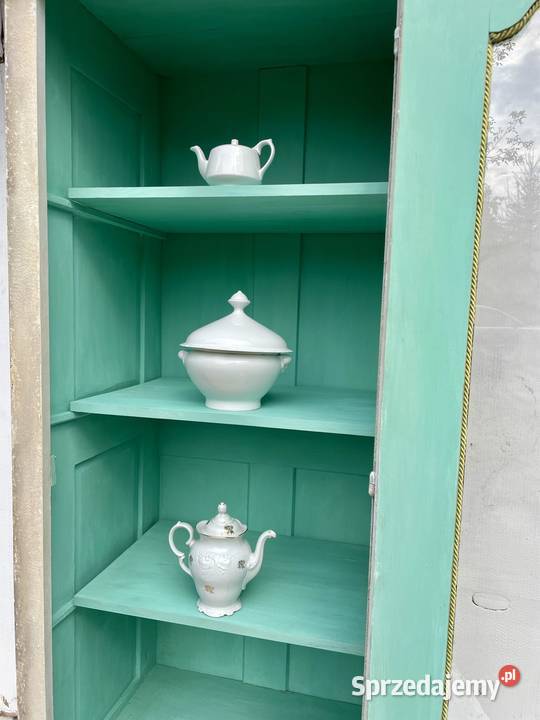 Witrynkabiblioteczka vintage prowansalska ze