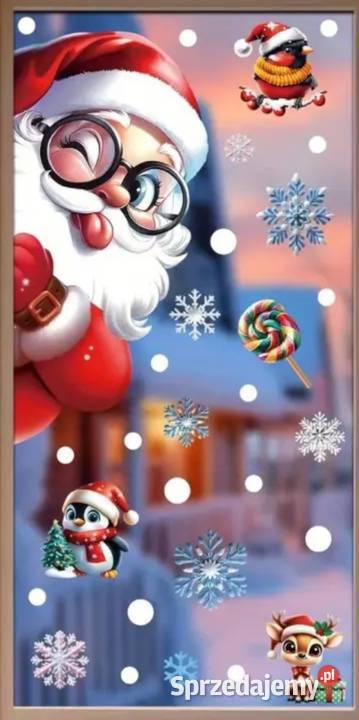 Naklejka świąteczna na okno szybę dekoracja Kalisz sprzedam