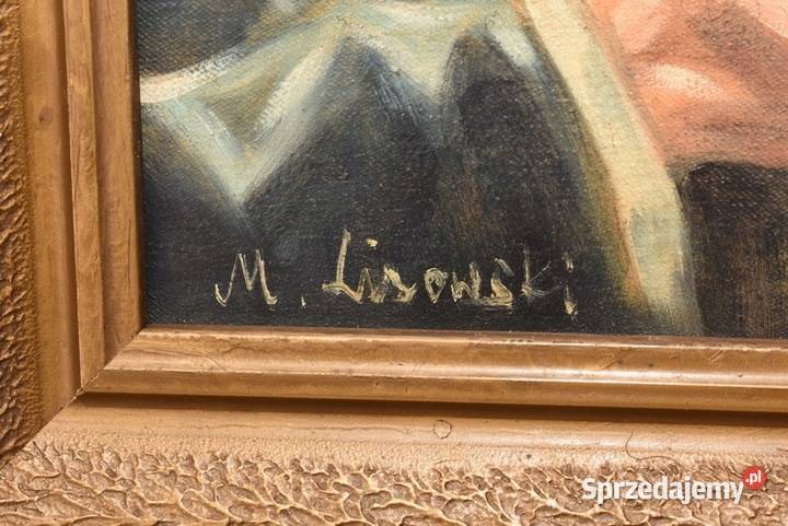 M Lisowski Żyd Liczący Pieniądze Obraz Obrazki i obrazy Kraków sprzedam