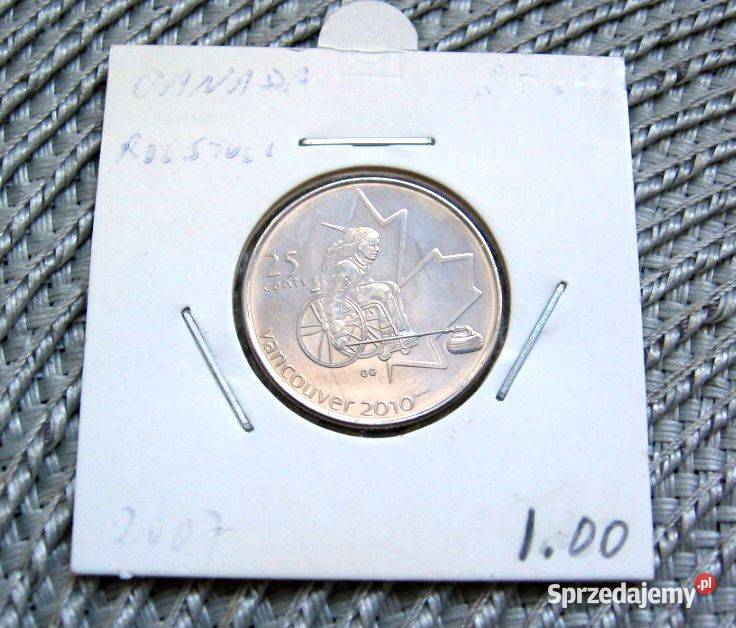 Kanada 25 Cent 2007r Vancouver 2010r Mennicza Numizmatyka