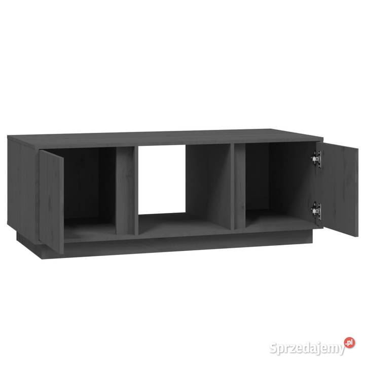 Stolik kawowy szary 110x50x40 lite drewno Stoły
