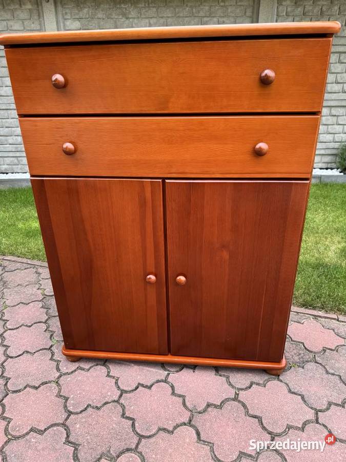 Komoda sosnowa drewniana Skalik kolor olcha Sulbiny