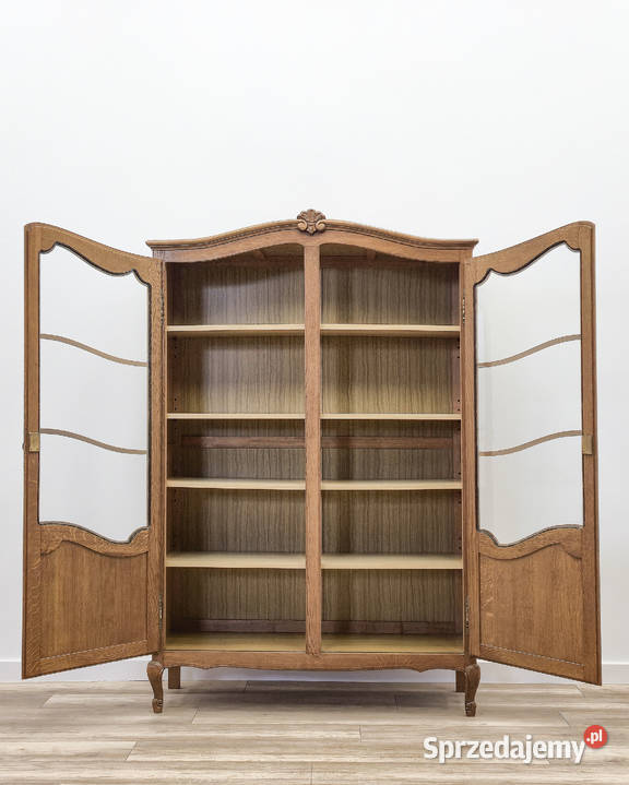 FRANCUSKA biblioteka WITRYNA DWUDRZWIOWA dębowa 120cm Kalisz