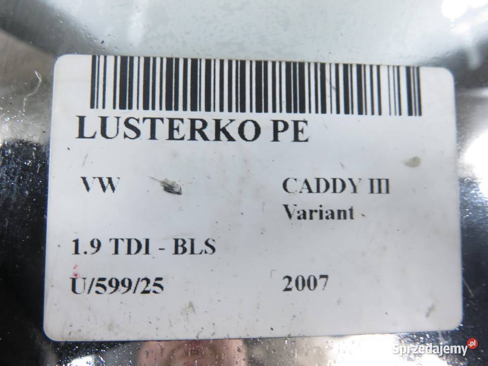 LUSTERKO PRAWE VW CADDY III Variant sprzedam