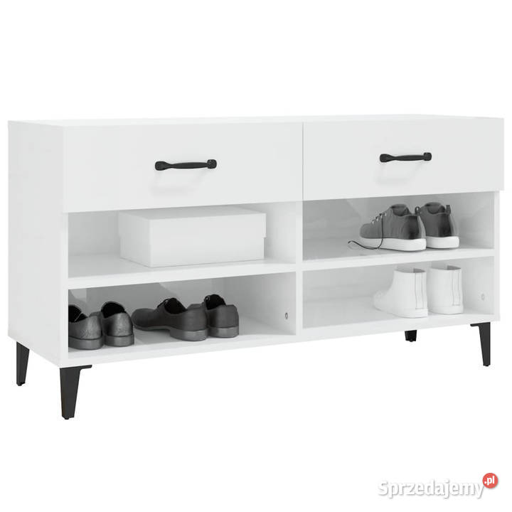 Szafka na buty wysoki połysk biała 102x35x55 Warszawa