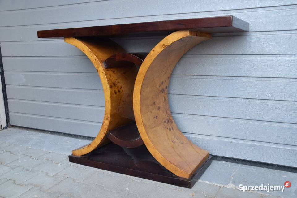 Drewniana Konsola Stolik Art Deco Komoda