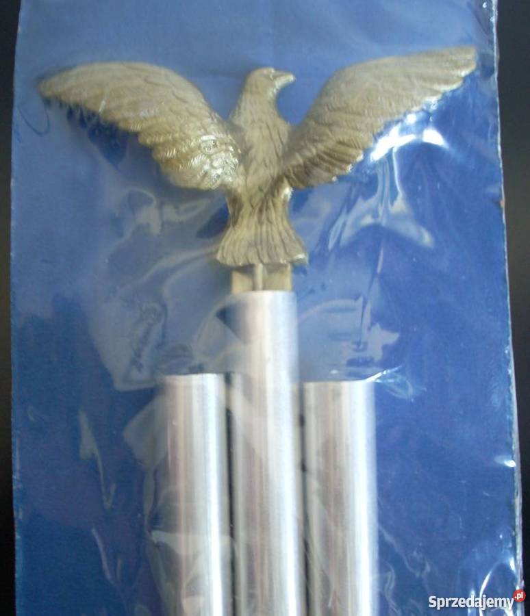 flaga USA z aluminiowym masztem i złotym orłem Pozostałe łódzkie Kutno