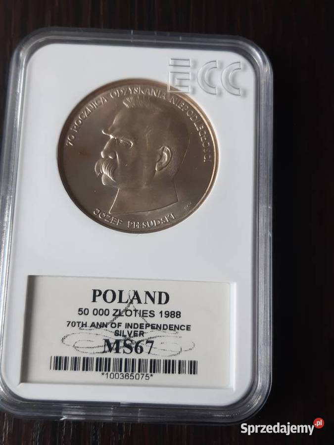 PRL 50000 1988 r J PIŁSUDSKI MS67 Numizmatyka Potulice