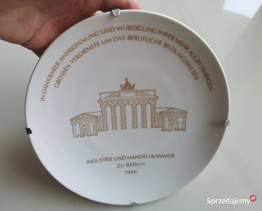 Talerz pamiątkowy Brama Brandenburska Toruń