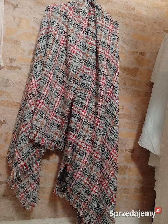 ZARAMega duży szal oversize z Madrytu chusta Dodatki Kraków