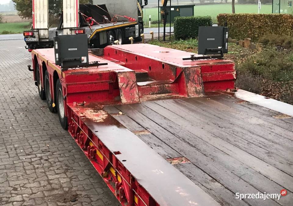 Niskopodwoziowa 3 osiowa naczepa Tiefbett do Warszawa