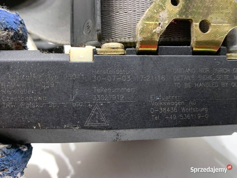 PAS BEZPIECZEŃSTWA LEWY PRZÓD VW TRANSPORTER T5 osobowe Pasy bezpieczeństwa