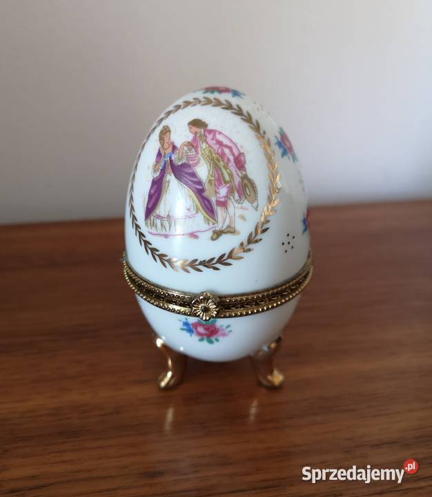 Jajko szkatułka porcelana vintage Toruń