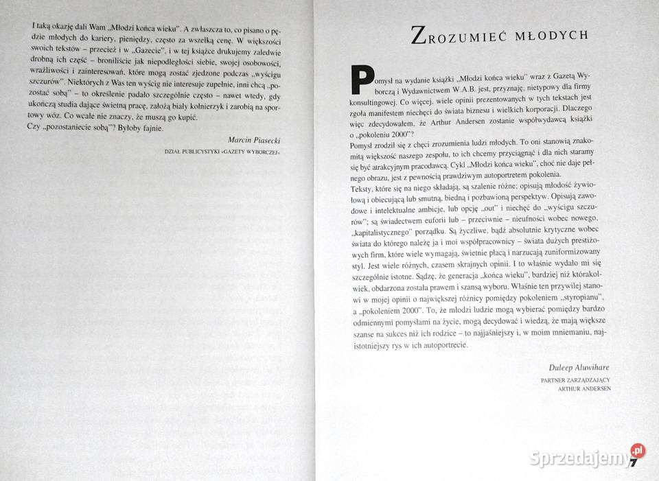 Młodzi końca wieku Marcin Piasecki sprzedam
