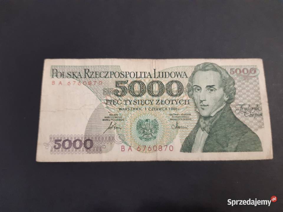 banknot polski z 1986r Łomża