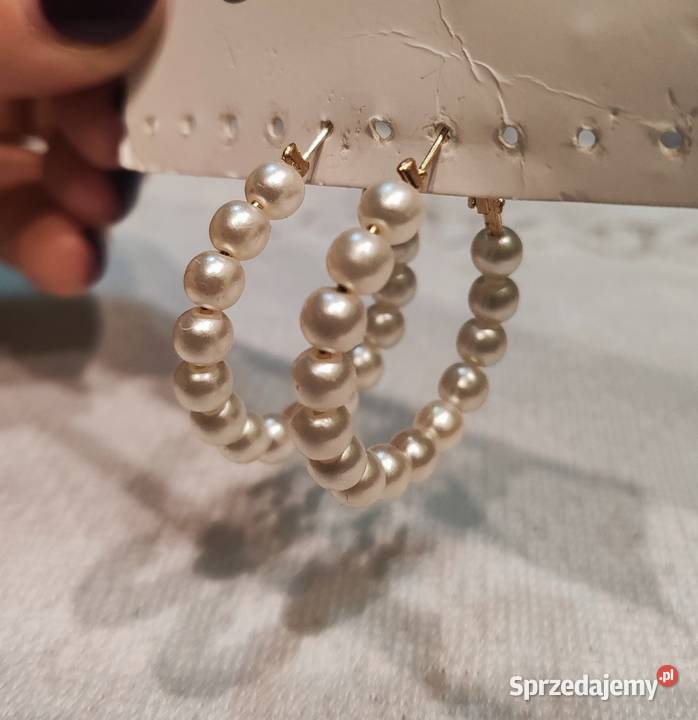 Kolczyki koła z perełkami Piaseczno