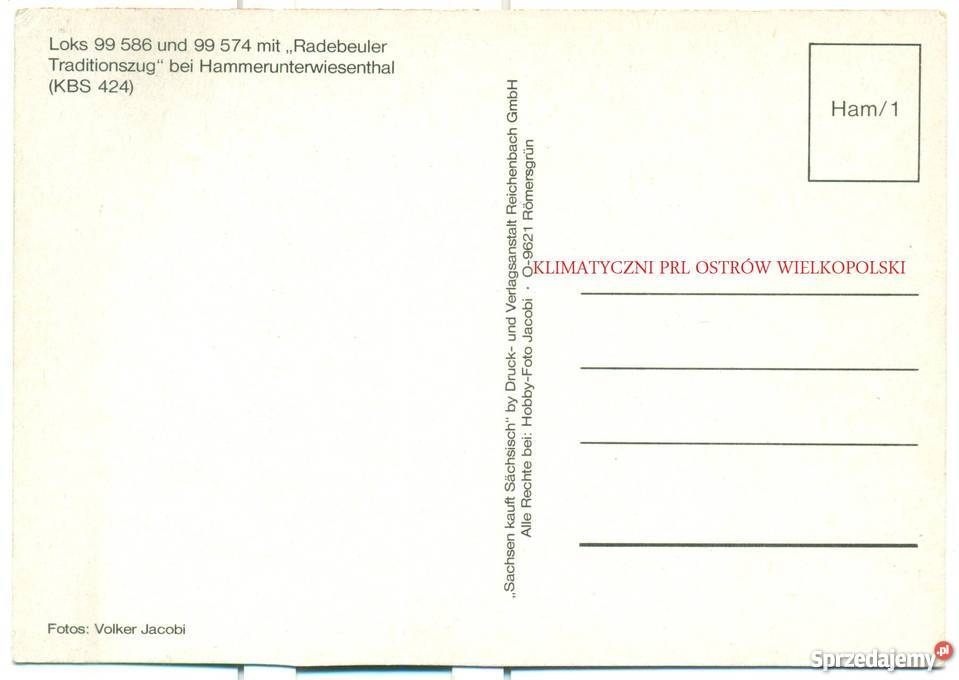 Stara pocztówka lokomotywa parowóz 11 Ostrów Wielkopolski