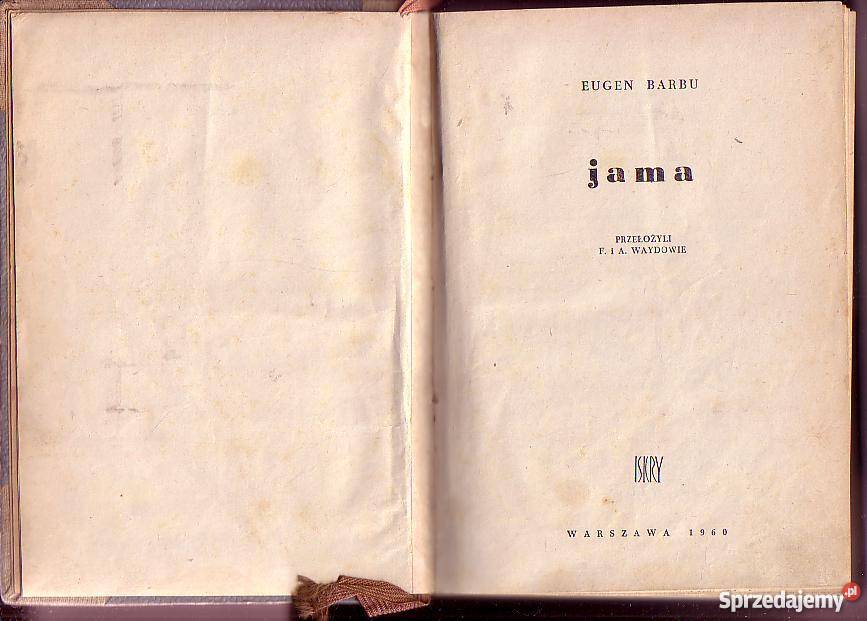 8370 JAMA EUGEN BARBU Proza i poezja Czyrna sprzedam