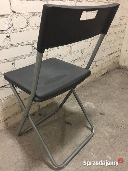 KRZESŁO Składane IKEA GUNDE Czarne 00217797 41cm Wrocław sprzedam